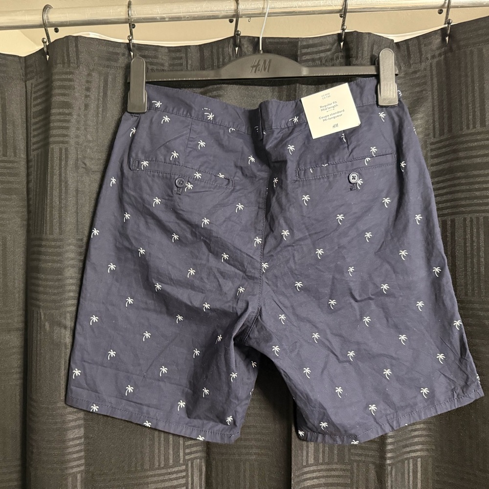Blue Palm Tree Shorts